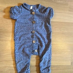 Childhoods Clothing Roll Sleeve Pant Romper | Size 6-12 no